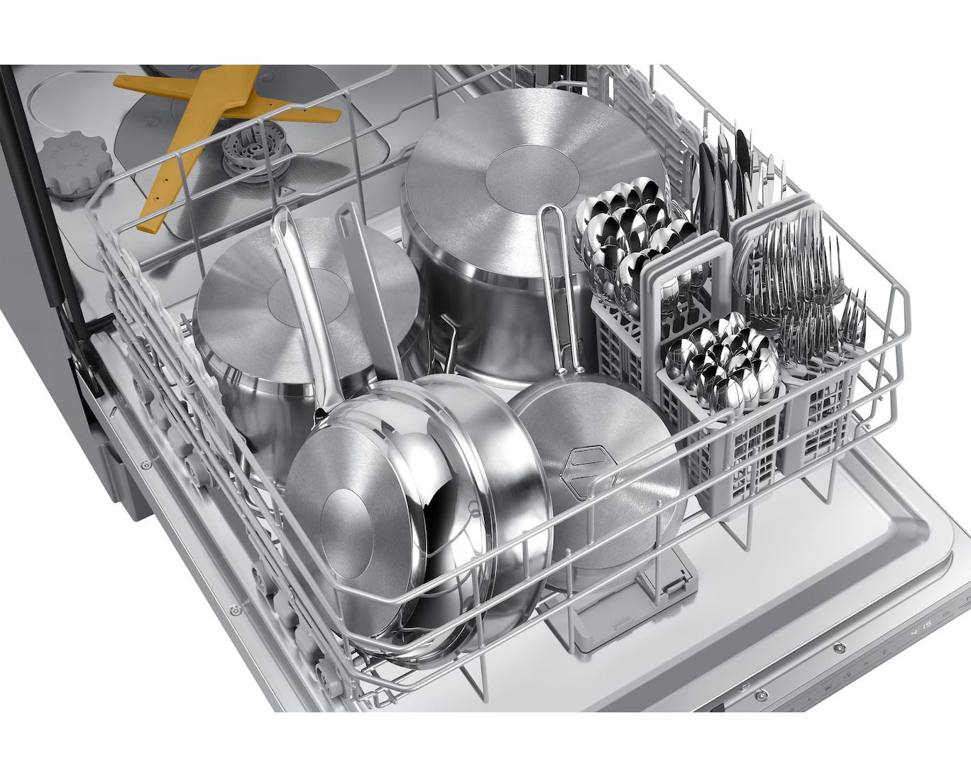 SAMSUNG 9.2L FREESTANDING DISHWASHER WITH 13 PLACE SETTING: DW60BG730FSL, 13 PLACE SETTING, HIDDEN TOUCH CONTROL, AUTO DOOR OPEN DRYING SYSTEM, 9.2L WATER CONSUMPTION PER CYCLE,42 Dba NOISE LEVEL
