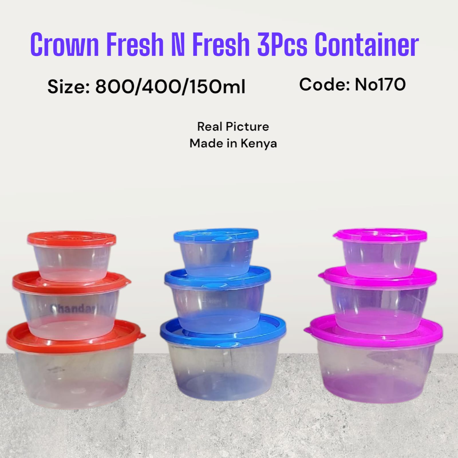 Best price for Crown Fresh n Fresh – 3 Piece Round Container Set Color ...
