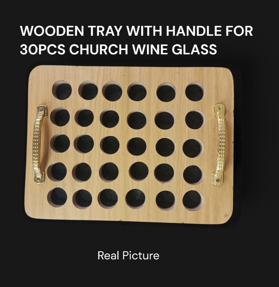 WOODEN TRAY WITH HANDLE