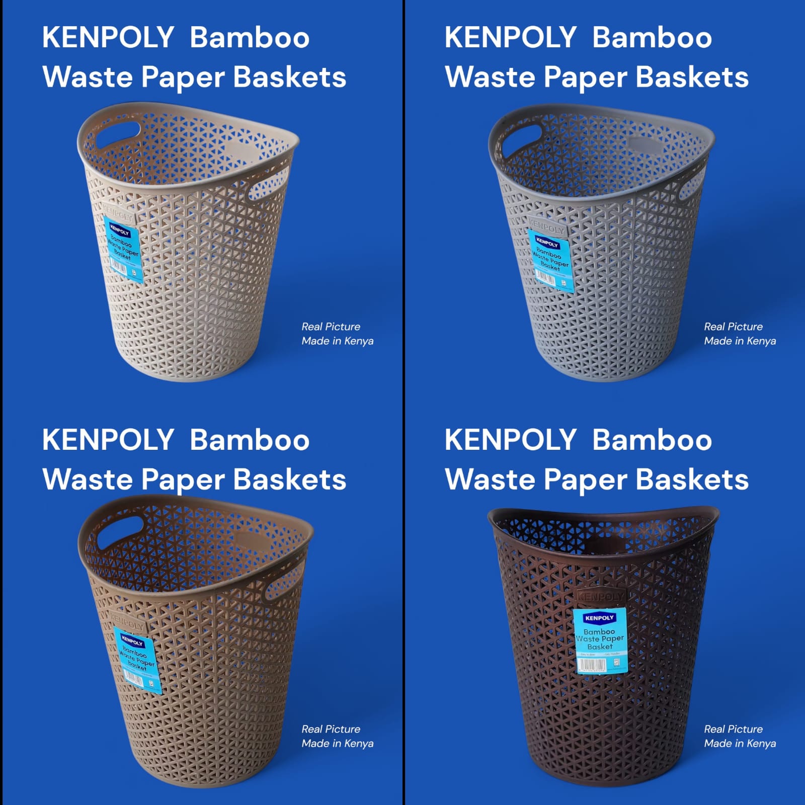 KENPOLY BAMBOO WASTE PAPER BASKET