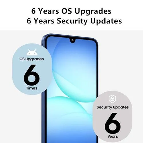 SUPER DEALS!!! SAMSUNG GALAXY A17 128GB ROM Storage + 4GB RAM 6.7" Super AMOLED Display 50MP Triple Camera Android 15 MediaTek Helio G99 5000mAh 25W Type-C Charge Smart Phones phone + FREE GIFTS