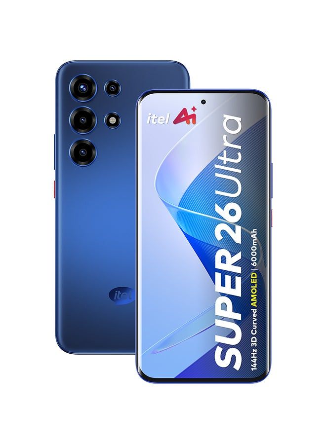 [SUPER DEALS!!!] Itel SUPER 26 ULTRA 8GB RAM + 256GB ROM Storage 6.8" Inch 144Hz 3D Curved AMOLED Display In-display fingerprint scanner IP65 6000mAh Dual sim + FREE GIFTS INCLUDED
