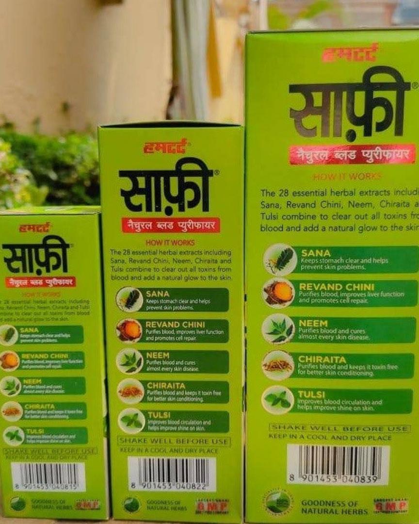 SAFI Syrup.internsl detox formula for glowing skin 100ml, 200ml & 500ml.