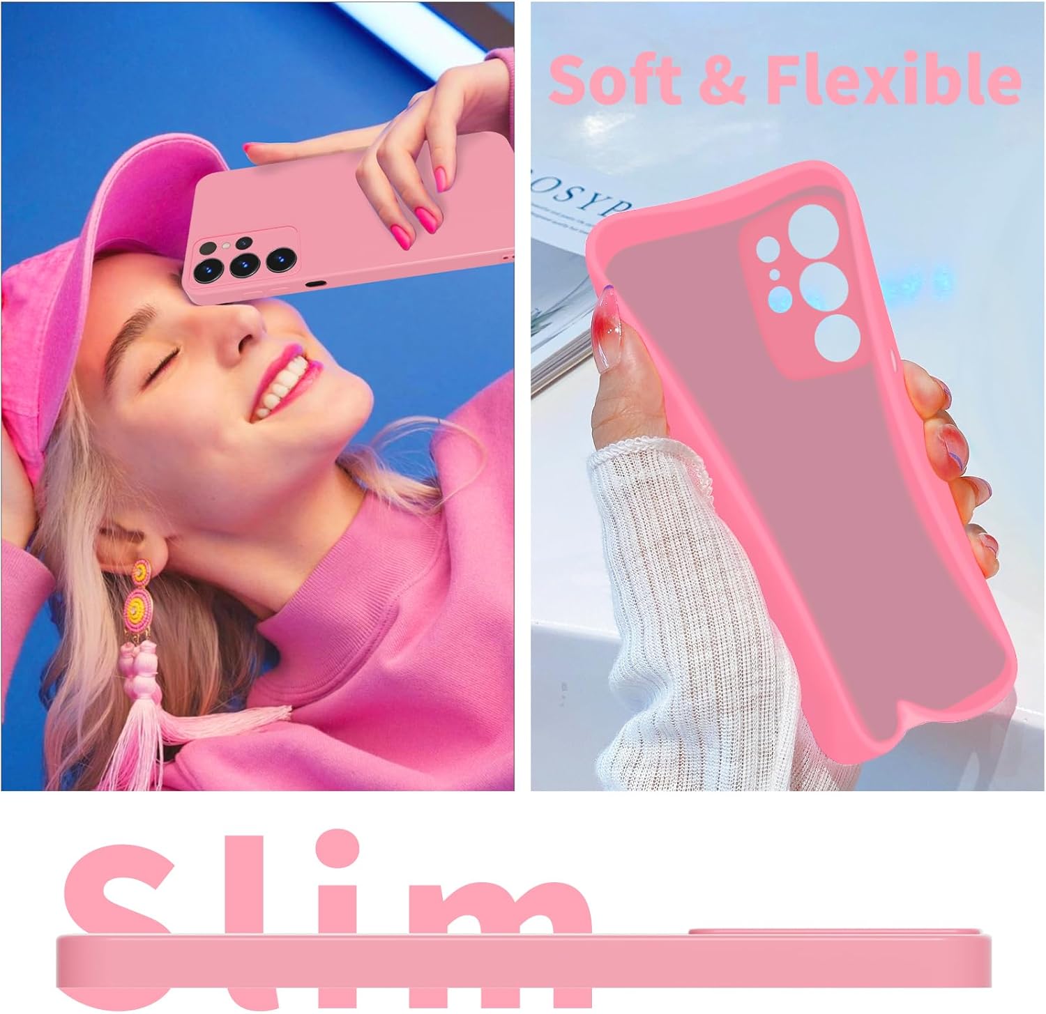 Samsung Galaxy S25 Ultra Case Silicone, for Galaxy S25 Case for Women Girls Girly, Soft Rubber Gel Anti-Scratch Microfiber Lining Phone Case for Samsung S25 Ultra