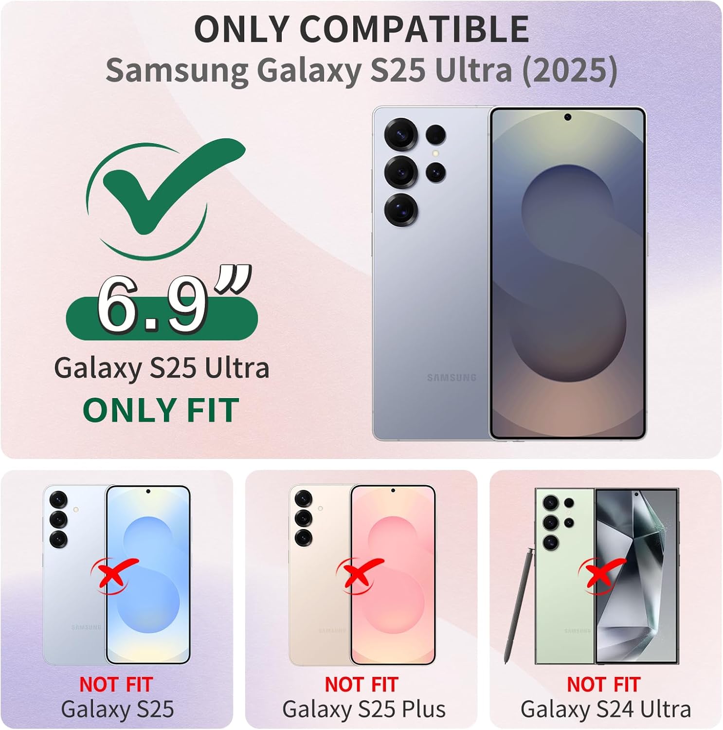 Samsung Galaxy S25 Ultra Case Silicone, for Galaxy S25 Case for Women Girls Girly, Soft Rubber Gel Anti-Scratch Microfiber Lining Phone Case for Samsung S25 Ultra