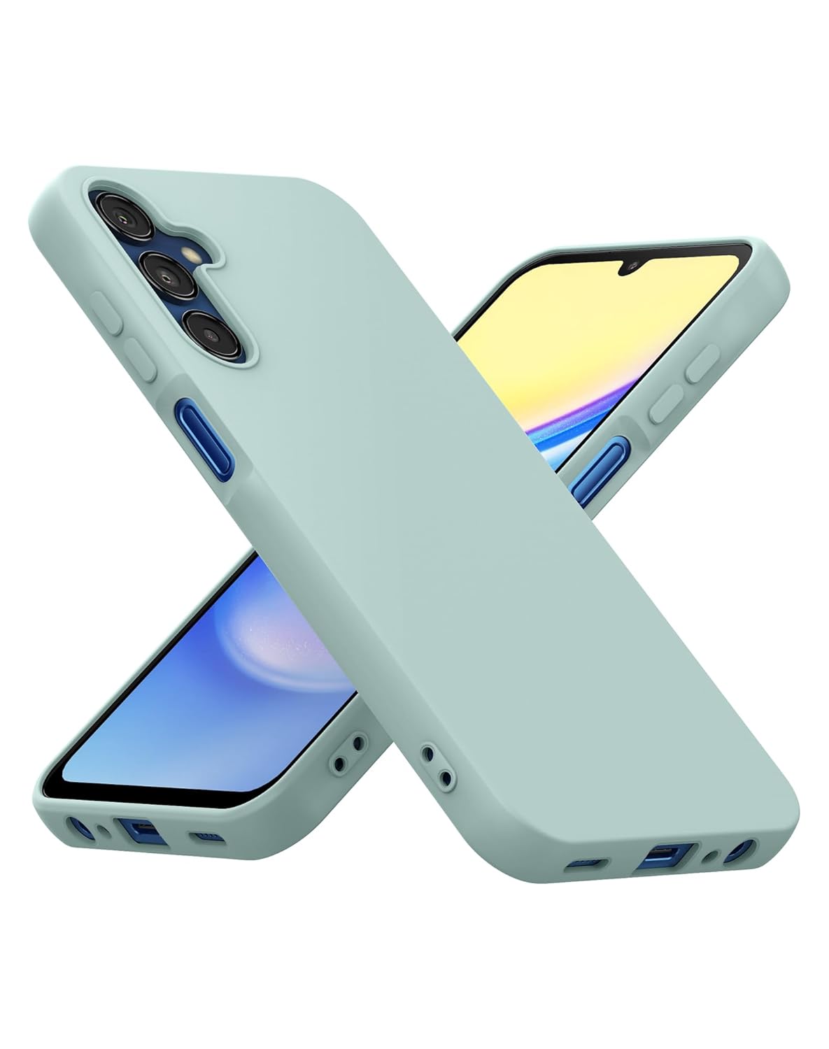 Silicone Case for Samsung Galaxy A15 5G, Liquid Gel Rubber Bumper Case with Soft Microfiber Lining Cushion Slim Hard Shell Shockproof Protective Cover for Samsung Galaxy A15 5G