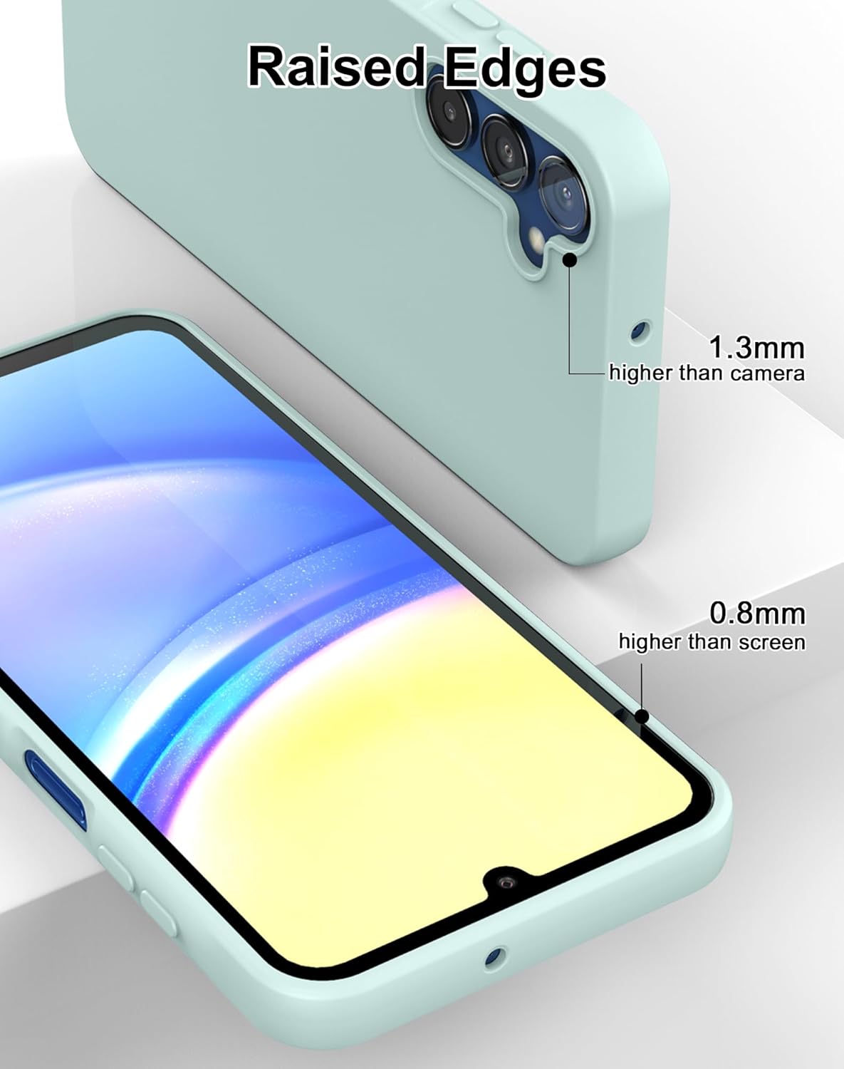 Silicone Case for Samsung Galaxy A15 5G, Liquid Gel Rubber Bumper Case with Soft Microfiber Lining Cushion Slim Hard Shell Shockproof Protective Cover for Samsung Galaxy A15 5G