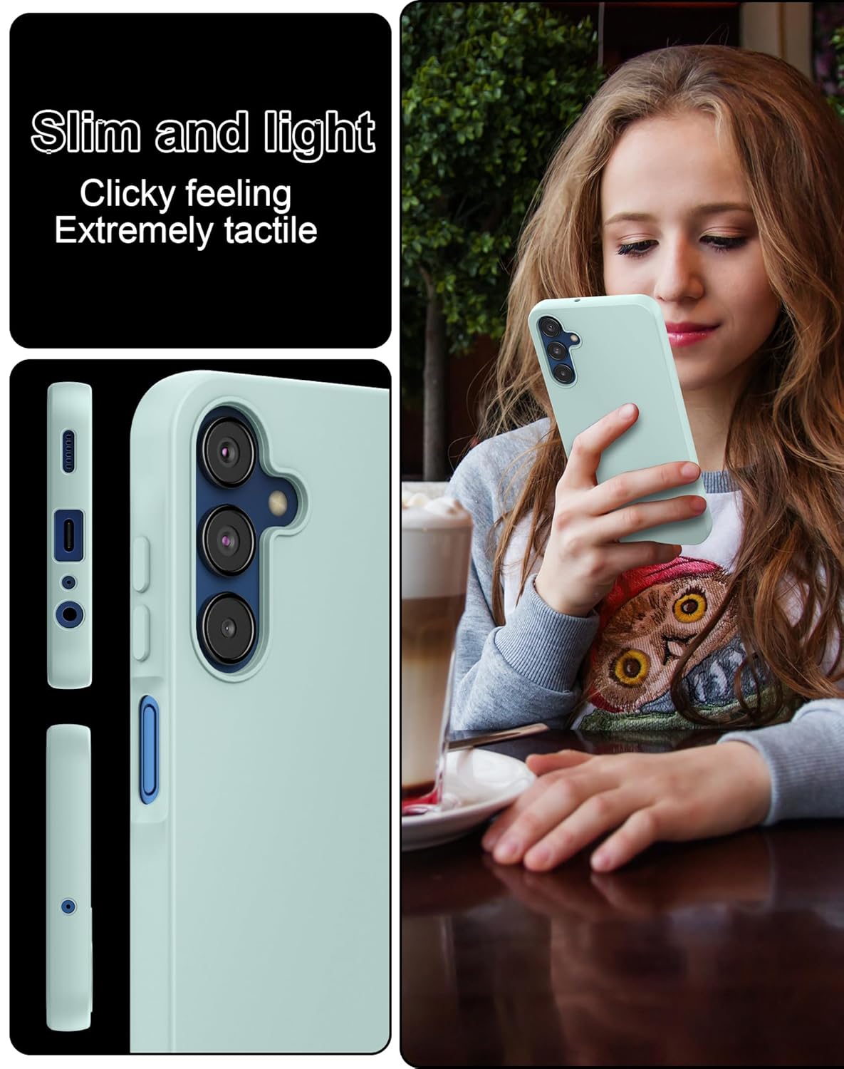 Silicone Case for Samsung Galaxy A15 5G, Liquid Gel Rubber Bumper Case with Soft Microfiber Lining Cushion Slim Hard Shell Shockproof Protective Cover for Samsung Galaxy A15 5G