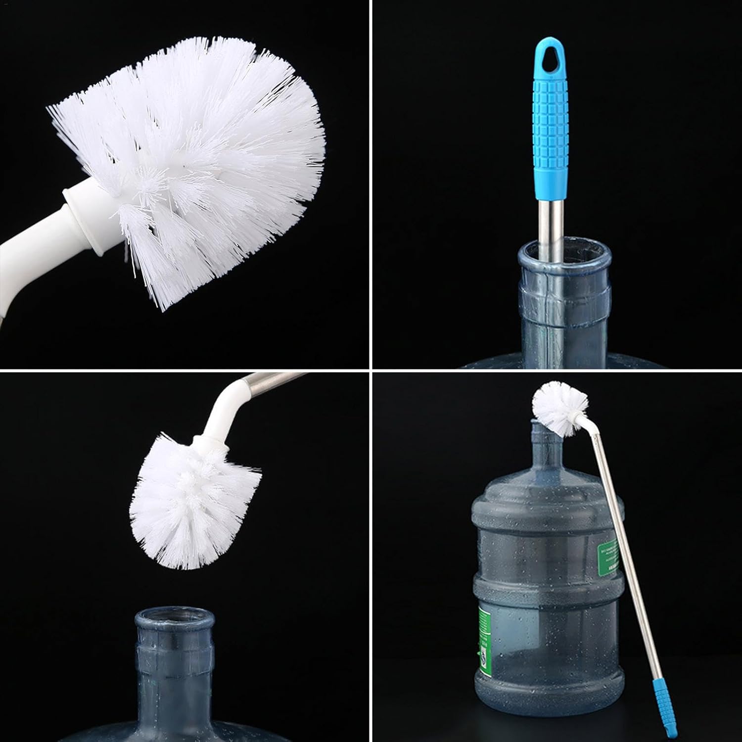 24in Bucket Brush For Cleaning  Gallon Bottle Cleaning Brush | L-shaped Cleaning Long Handle Brush | Long Carboy Brush With Light Non Slip Handle | Water Bucket Brush For Water Bottles