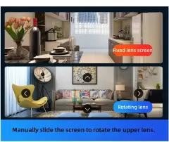 Light Bulb Security Camera Outdoor, Two-Way Intercom Body Tracking Multiple Viewers, for Home Security Recording 2-lens