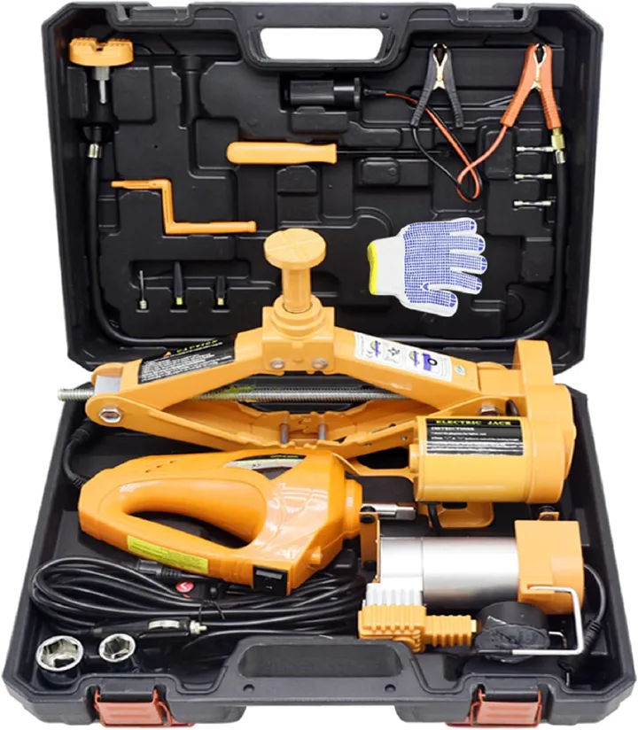 Electric Car Jack 2 Ton Electric Scissor Jack 12V DC Electric Jack with Electric Impact Wrench Car Repair Tool for Sedans and Trucks