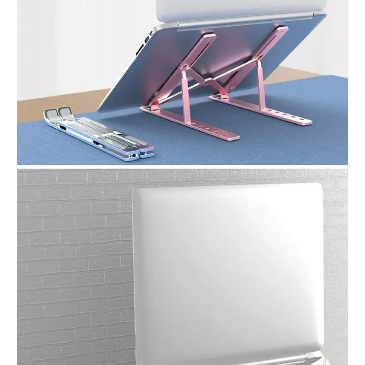 Portable Laptop Stand/Bracket Laptop Stand/Angle Adjustable Height Laptop Mount/Suitable for All Laptops and Tablets (Aluminum)