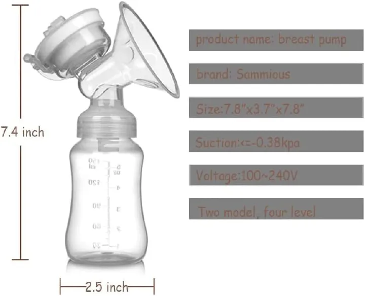 Breast Pump, Electric Breastfeeding Pump 2 Modes 9 Levels Dual Rechargeable Nursing Double Breast Milk Pump for Mom's Breastfeeding
