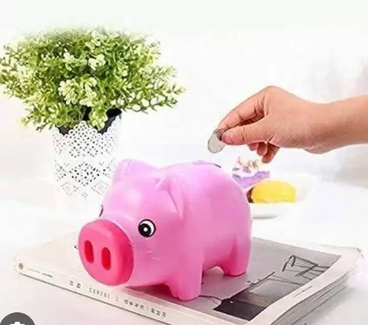 Unique Coin Jar Money Bank Cute Piggy Bank Plastic Cartoon Pig Coin Bank Money Bank Unbreakable Money Box Material Light Weight Sturdy Cash Box