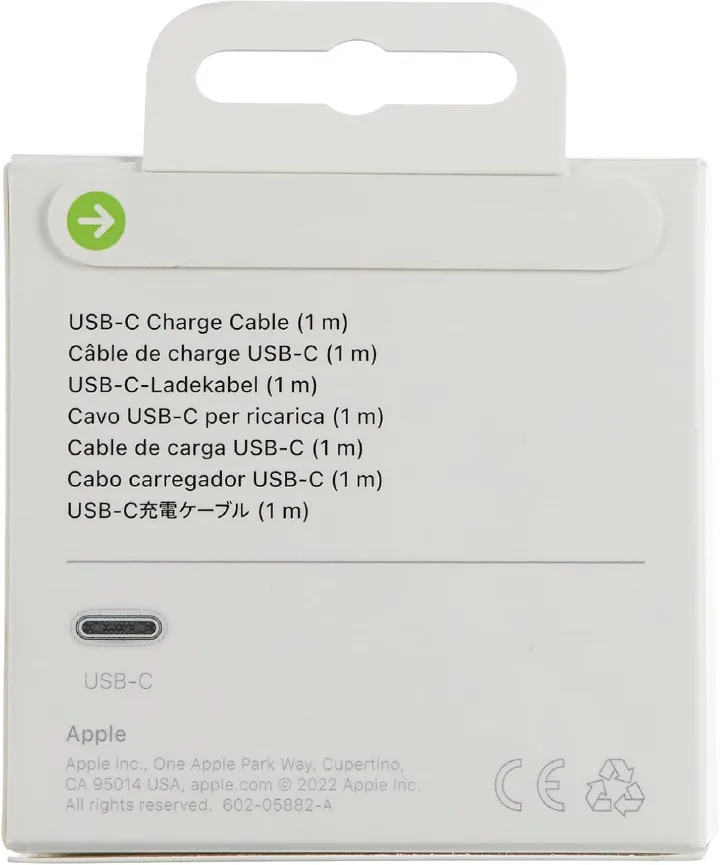 High-Speed USB C Power Adapter Cable - 1m, 60W Type C Charger Cable for Phone 15 14 13 12 Promax, 60W USB-C Charge Cable Apple USB-C / USB-C Cable in Braided Nylon 60W - 1M