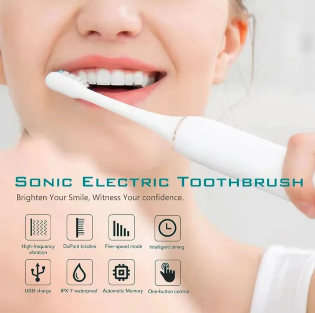 Rechargeable Toothbrushes with Case, Rechargeable Electric Toothbrush | Electric Toothbrush for Adults - Rechargeable, Lasts 180 Days, Deep Cleaning, with 3 Brush heads
