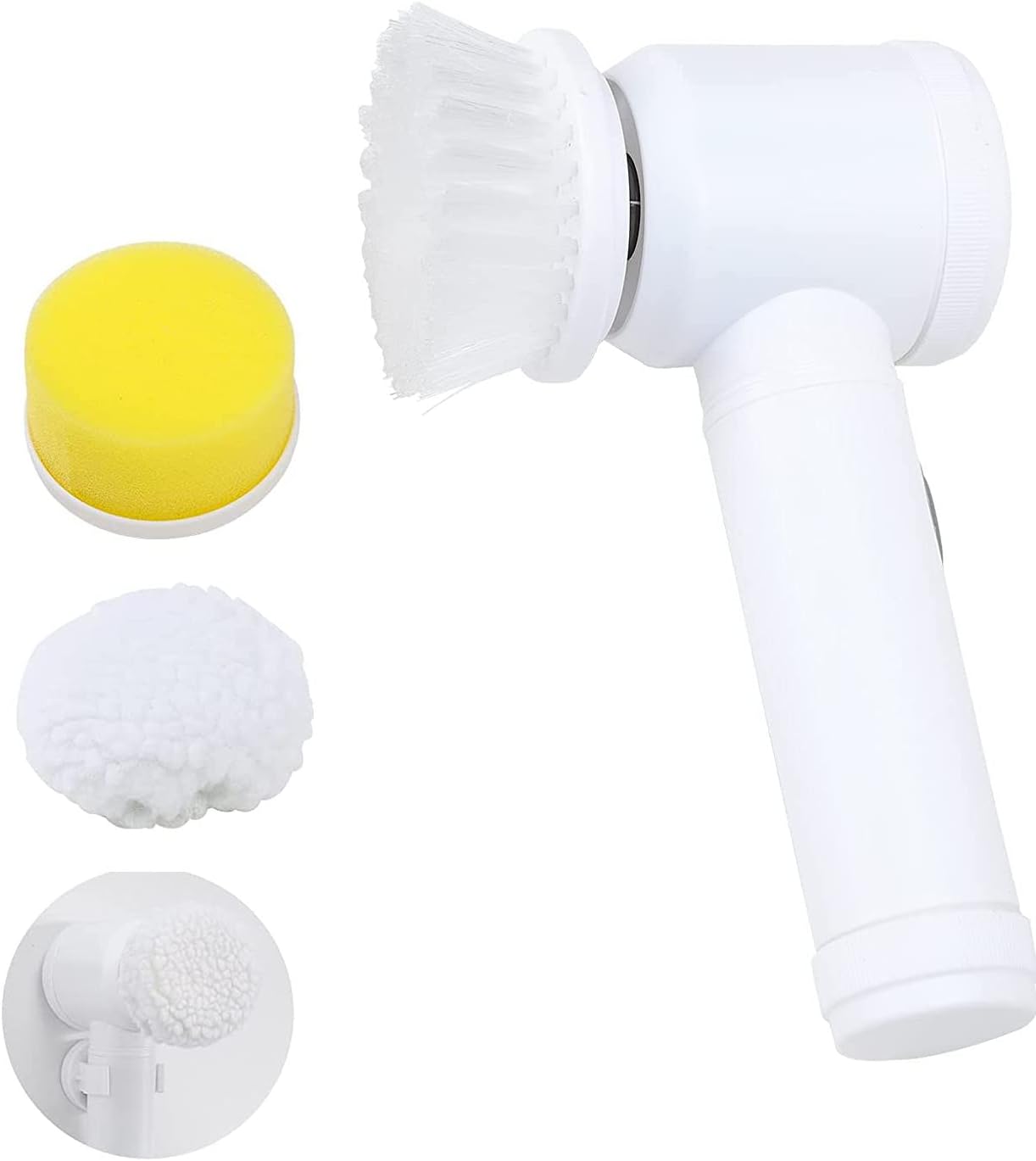Electric Cleaning Brush, 3 in 1 Magic Power Scrubber for Kitchen Bathroom Tub Shower Tile Carpet Bidet Sofas, Cordless Battery Powered Scrubber w/3 Brush Heads
