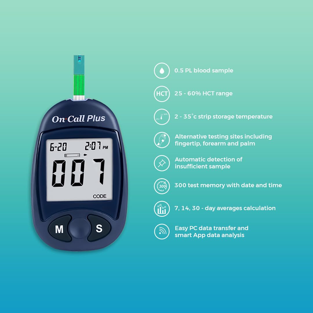 On Call Glucometer Kit without Strips | Blood Glucose Test Kit | Easy & Accurate Sugar Monitoring Kit