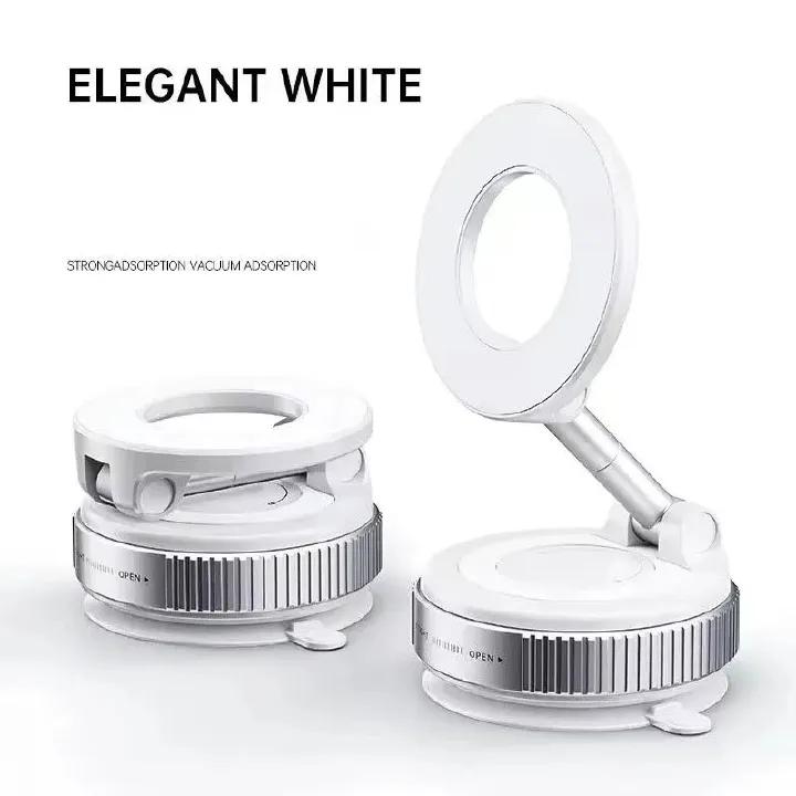 Car Vacuum Magnetic Phone Holder Portable 360°multifunctional Foldable Rotatable Suction Cup Stand for Iphone 16 Samsung Bracket