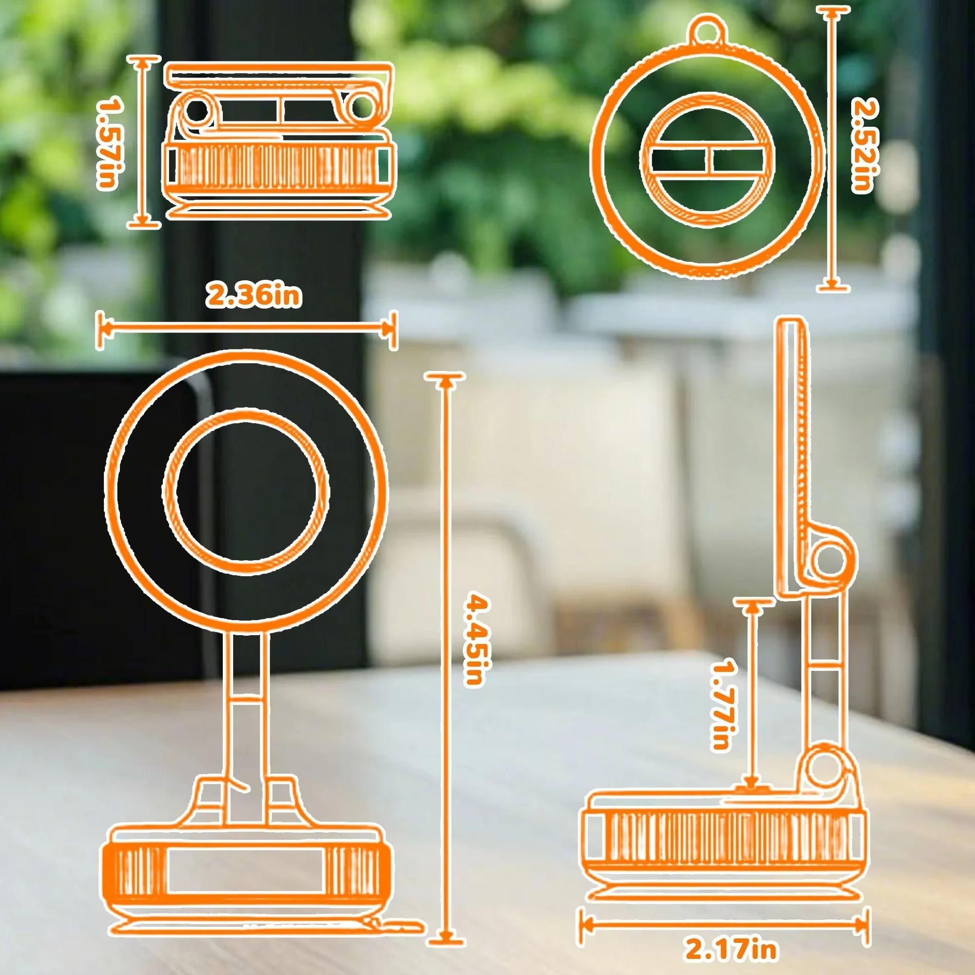 Car Vacuum Magnetic Phone Holder Portable 360°multifunctional Foldable Rotatable Suction Cup Stand for Iphone 16 Samsung Bracket