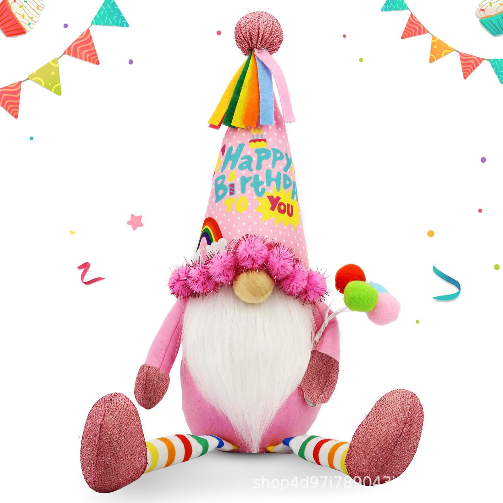 New product birthday faceless doll Rudolf cute elf hanging leg sitting posture figurine decoration window decoration