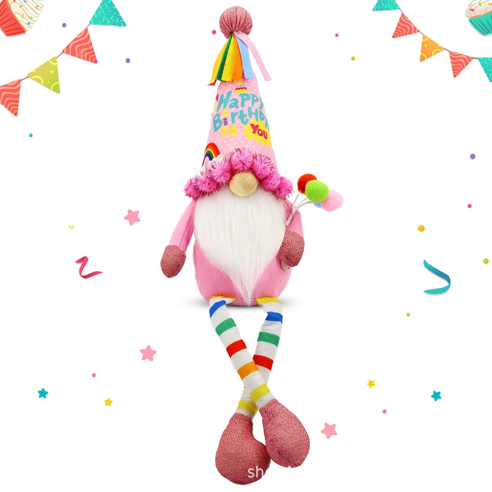 New product birthday faceless doll Rudolf cute elf hanging leg sitting posture figurine decoration window decoration