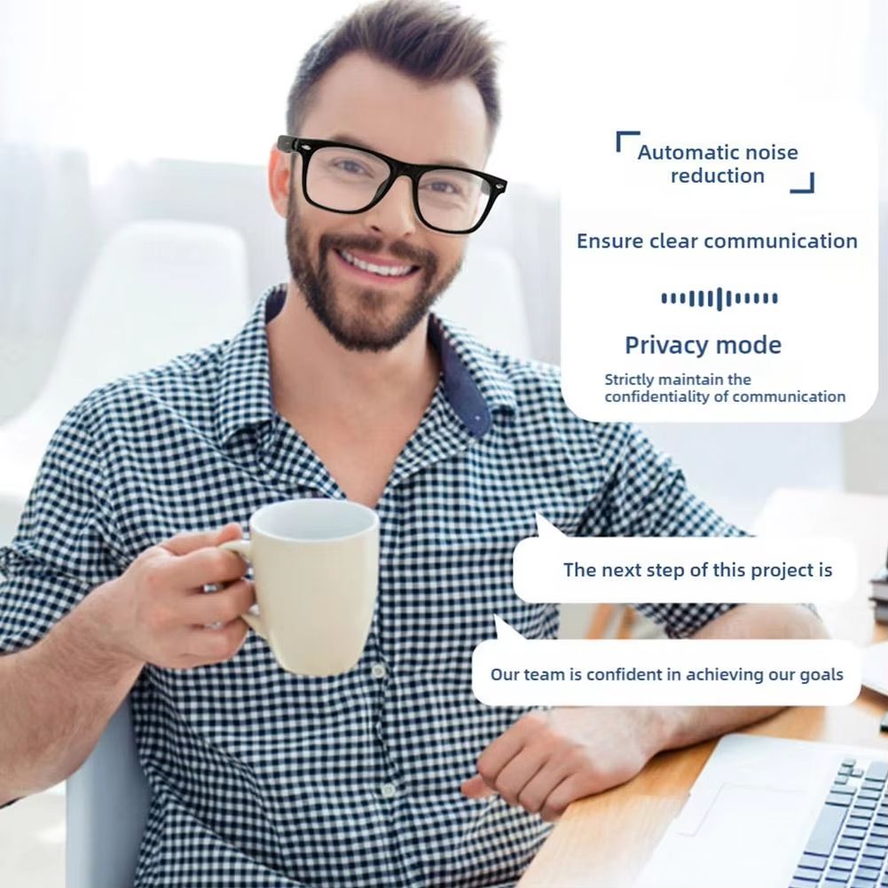 Camera Smart Glasses Bluetooth-compatible Call Voice Listen Music Glasses Smart Sports Polarized Sunglasses Anti-Blue Eyeglasses