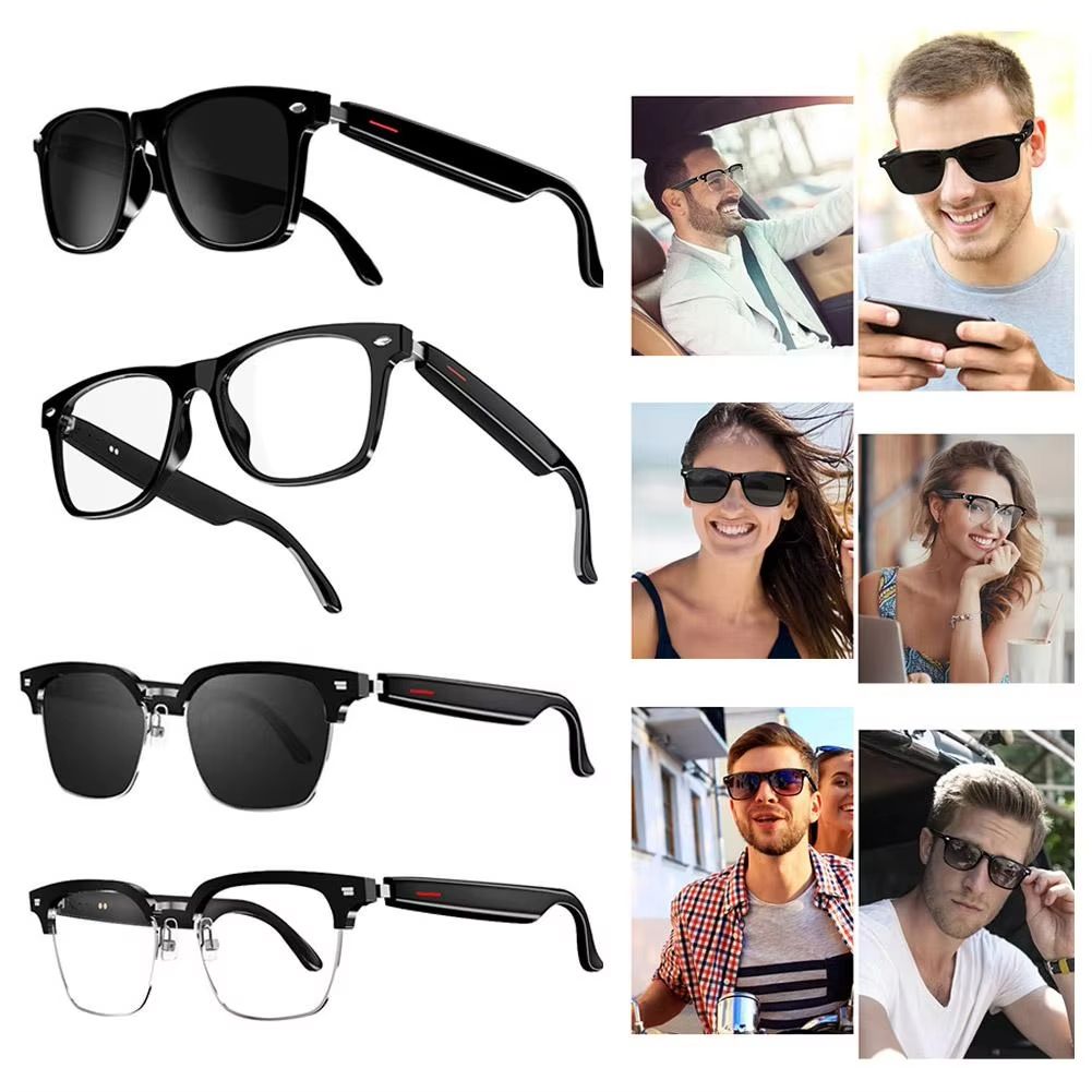 Camera Smart Glasses Bluetooth-compatible Call Voice Listen Music Glasses Smart Sports Polarized Sunglasses Anti-Blue Eyeglasses
