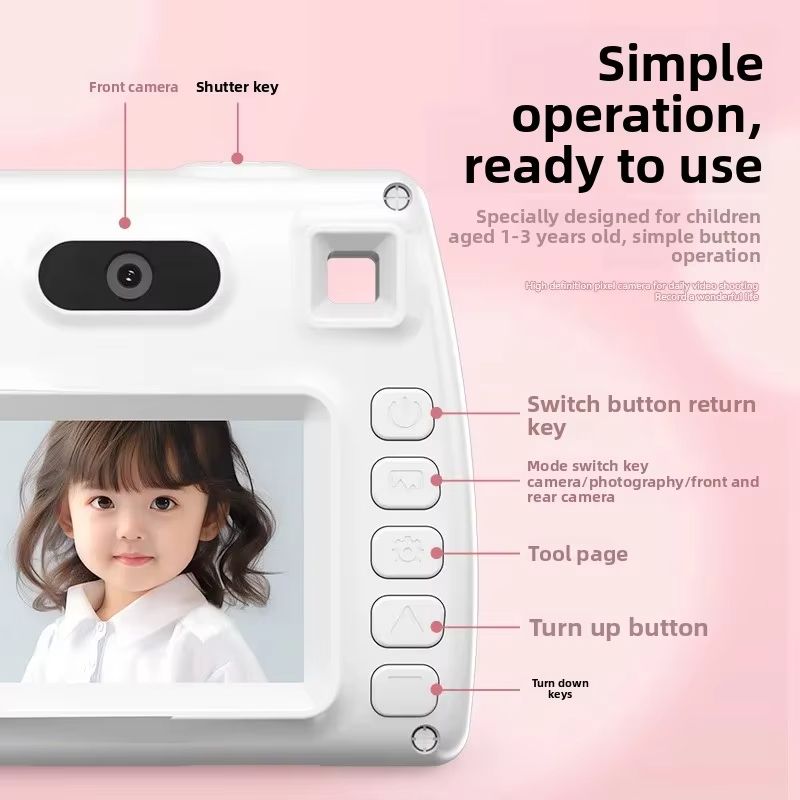 Portable Card Digital Camera CCD Student Children Mobile Phone Upload Cross-Border Popular Camera Compact Size Easy to Carry