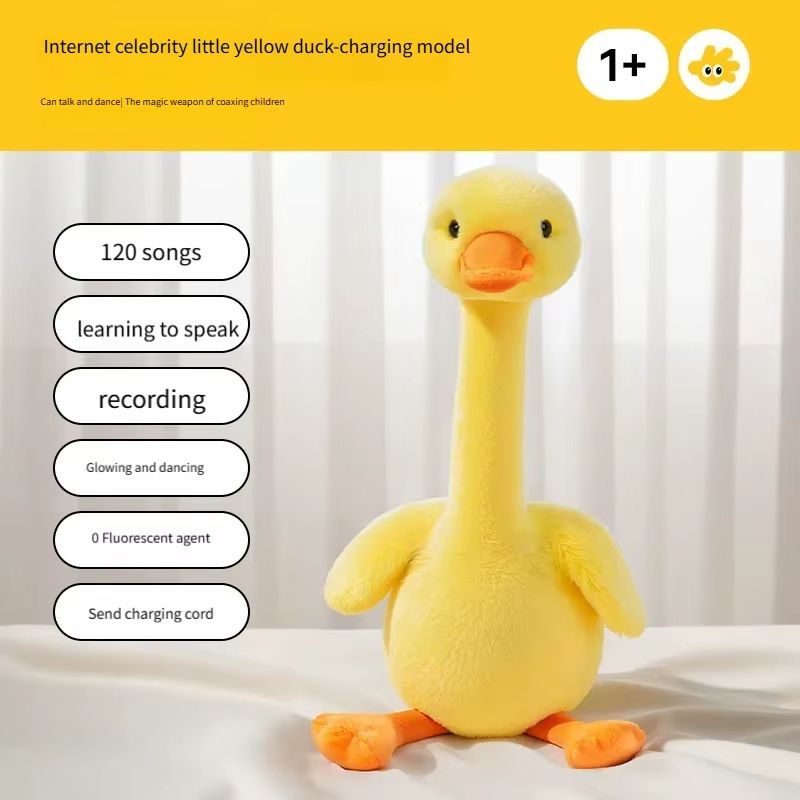 Dancing Duck Electric Duck Plush Toy Singing English Version Dancing Talking Duck What You Say Interactive
