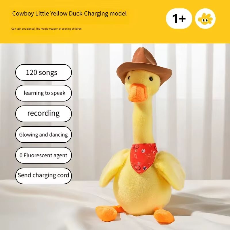 Dancing Duck Electric Duck Plush Toy Singing English Version Dancing Talking Duck What You Say Interactive