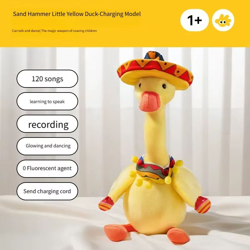 Dancing Duck Electric Duck Plush Toy Singing English Version Dancing Talking Duck What You Say Interactive