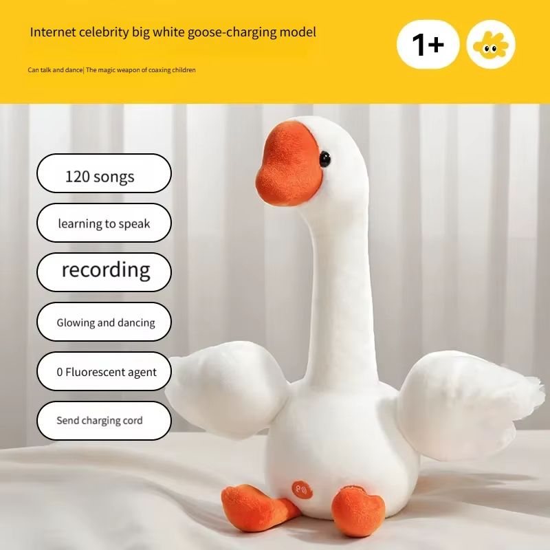 Dancing Duck Electric Duck Plush Toy Singing English Version Dancing Talking Duck What You Say Interactive