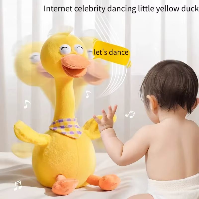 Dancing Duck Electric Duck Plush Toy Singing English Version Dancing Talking Duck What You Say Interactive