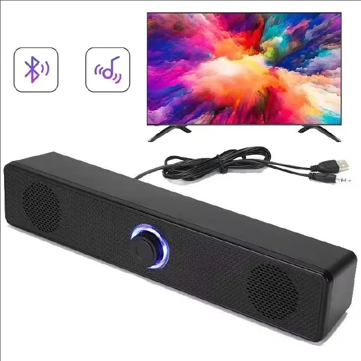 PC Soundbar Wired and Bluetooth Speaker USB Powered Soundbar for TV Pc Laptop Gaming Home Theater Surround Audio System