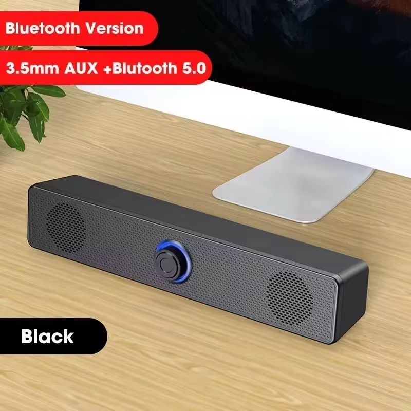 PC Soundbar Wired and Bluetooth Speaker USB Powered Soundbar for TV Pc Laptop Gaming Home Theater Surround Audio System
