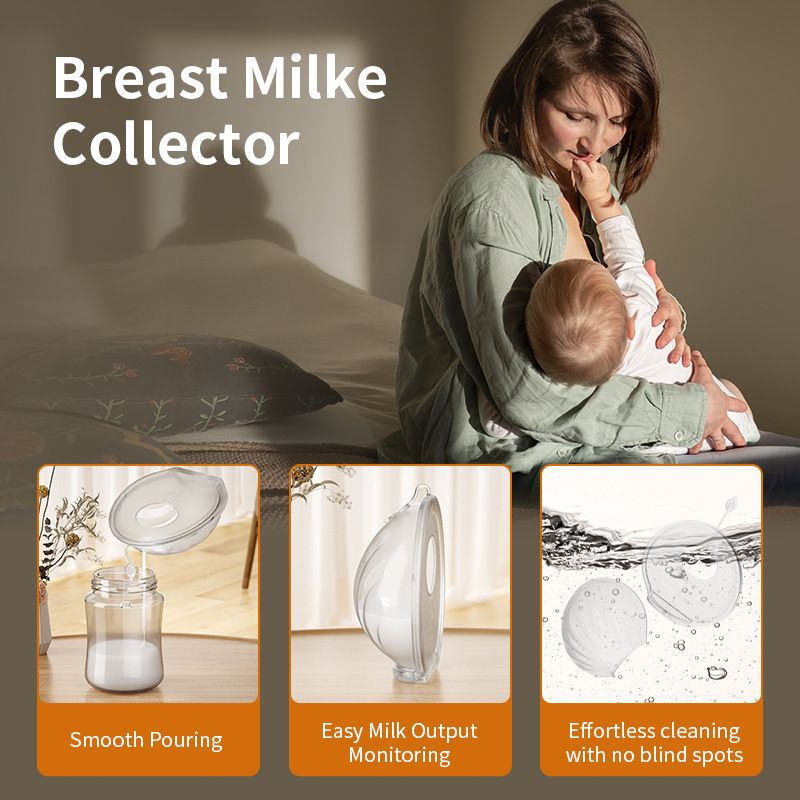 Washable breast milk collector, breast milk storage device, anti-spill pad, hands-free wearable breast milk collector, Milk collect