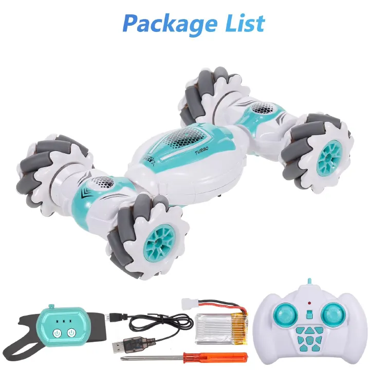 S-012 RC Stunt Car Remote Control Watch Gesture Sensor Electric Toy RC Drift Car 2.4GHz 4WD Rotation Gift for Kids Boys Birthday