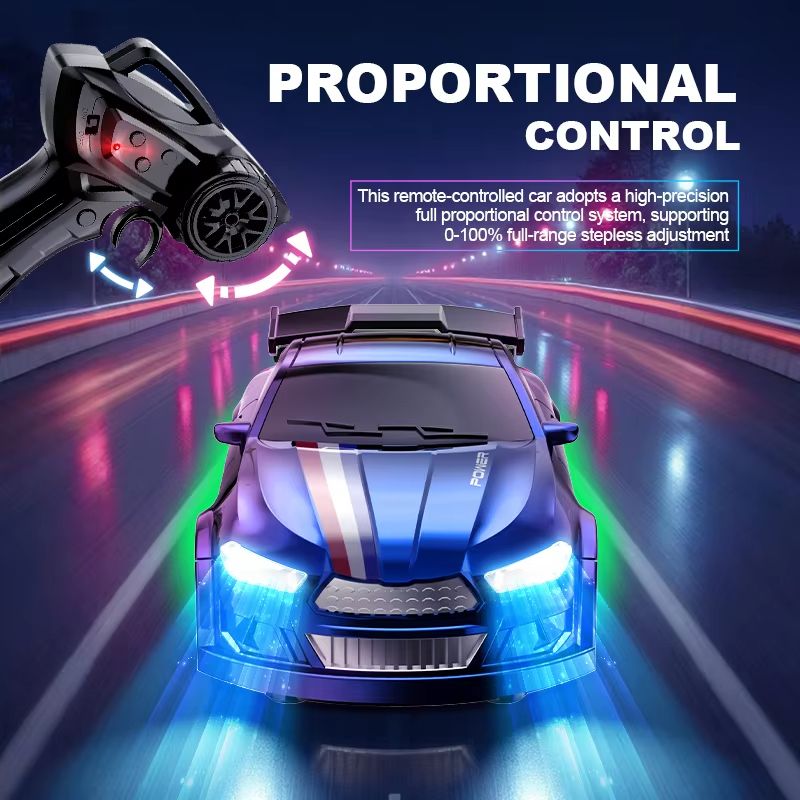 1/64 Scale Drift RC Car - 2.4GHz Desktop Mini Racing Model with ESP, 4WD Remote Control Vehicle, Toy for Adults & Kids, Ideal Gi