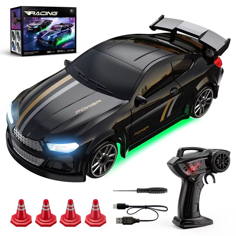 1/64 Scale Drift RC Car - 2.4GHz Desktop Mini Racing Model with ESP, 4WD Remote Control Vehicle, Toy for Adults & Kids, Ideal Gi