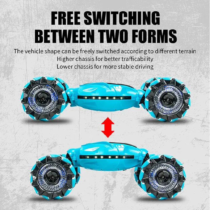 New remote-controlled stunt car with gesture sensing, twist-changing lights, music, stunts, climbing, drifting, and RC remote control toy car
