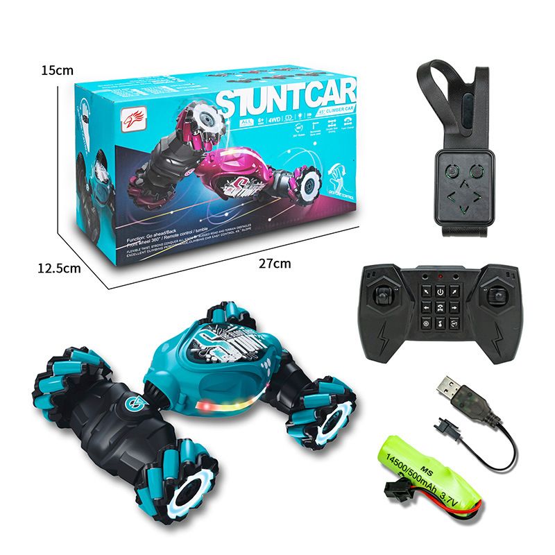 New remote-controlled stunt car with gesture sensing, twist-changing lights, music, stunts, climbing, drifting, and RC remote control toy car