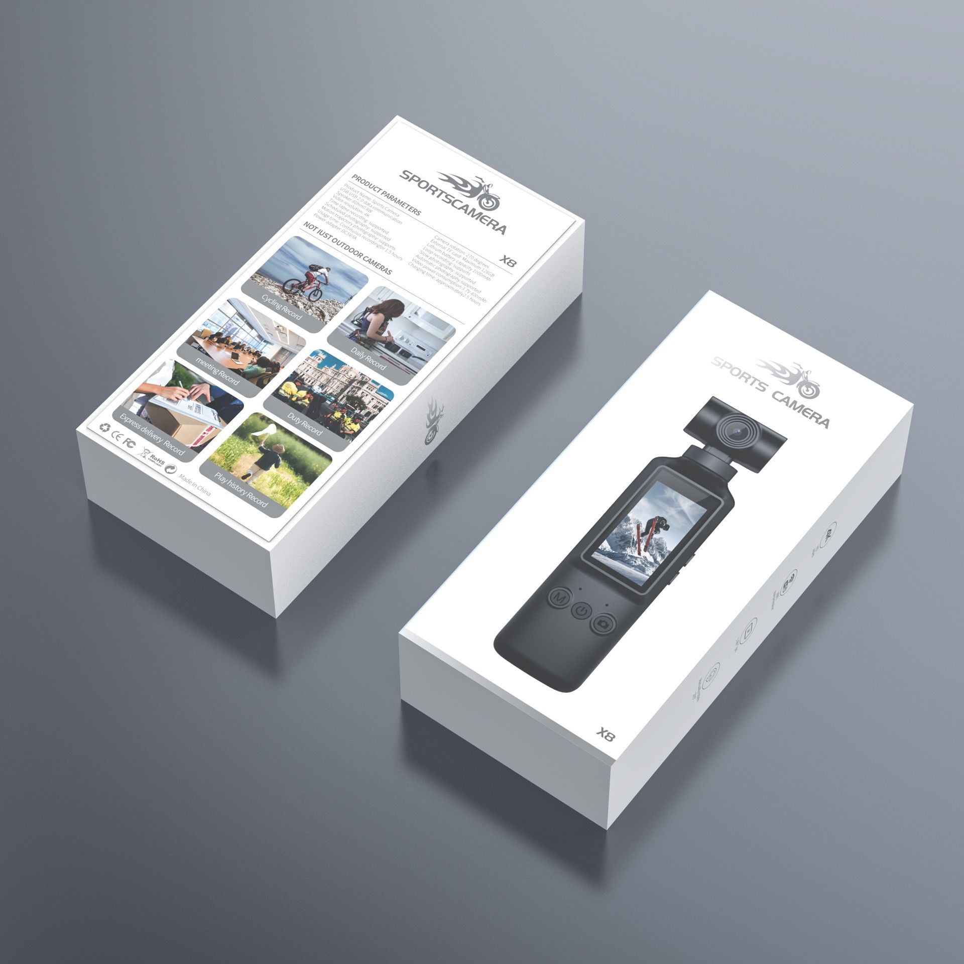 Pocket Camera X8 New Model 4K HD 1.99 IPS Large Screen Anti-shake Pocket Camera Mini Handheld Camera WIFI