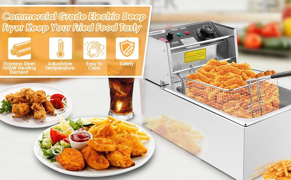 PRICE DROPPED🤩Globalstar 6 Litres Single Deep Fryer Perfect Kitchen Appliance For Anyone Who Loves To Cook And Fry Food. It Has A Large 6L Capacity🎇made of high-quality materials, making it durable