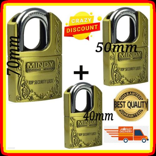 CRAZY DISCOUNT🎀Mindy Padlocks Anti-Theft Top Security -40mm, 50mm, 70mm🎇high risk of theft,Mindy padlocks are recommended for a wide range of security requirements. All models in this series have a