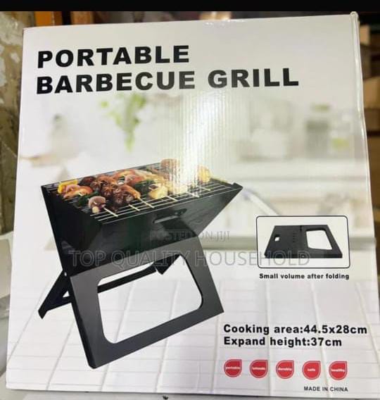 PRICE DROPPED🦋Charcoal BBQ Grill-Instant Foldable & Easy Portability For Outdoor Barbecues Camping Traveling Picnics Garden Beach Party - Black🎇Made form grade material can rustprooof and waterproof