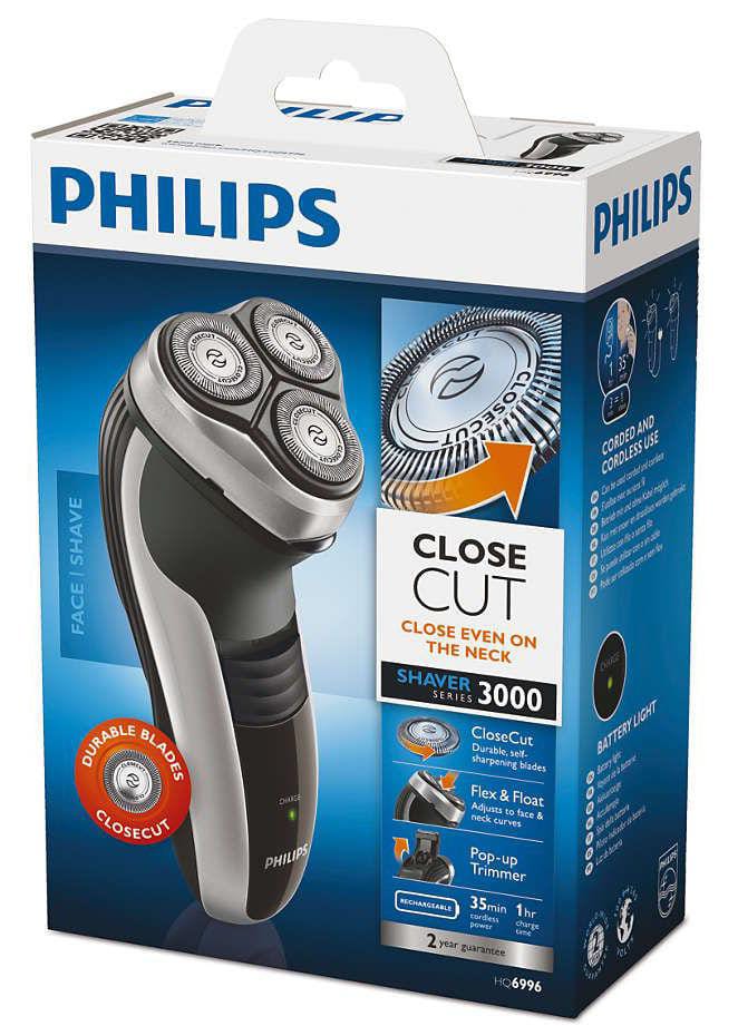 CLOSE CUT🪰DURABLE BLADES🎀Philips Smoother Aqua Touch Shaver 1000📍Glides over skin for a smooth and even shave
Get a clean, comfortable shave with this Philips shaver. This electric shaver's 27 Comf