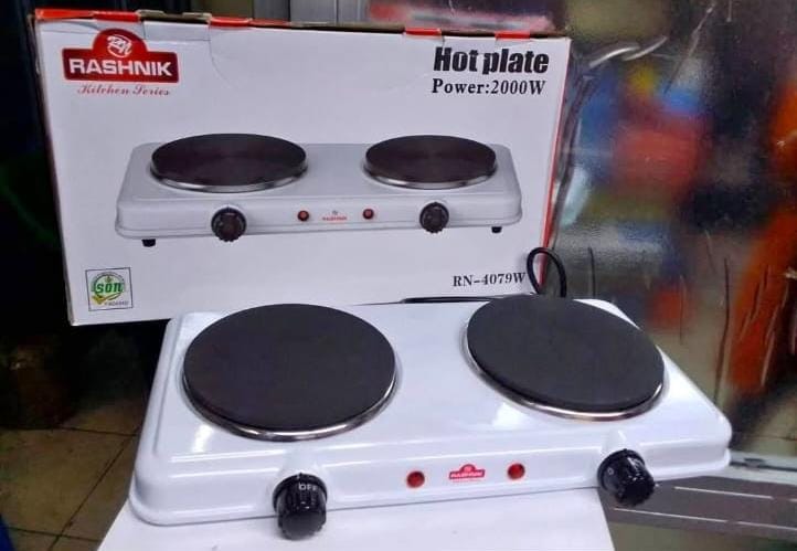 🎇Rashnik Double Hotplate – Portable 2-Burner Electric Cooker with Independent Thermostats📍Works with common cookware (flat-bottom pots and pans)
▪️ Energy-smart control helps avoid unnecessary power