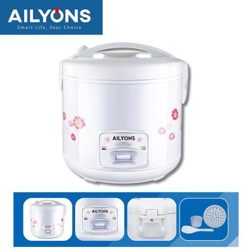 LIMITED OFFER🍵AILYONS RCX-18B01 Deluxe 1.8L Automatic Electric Rice Cooker 3 In 1 - White🍵precise temperature and will automatically set to 'keep warm' once its cooked to perfection. So you won't ha