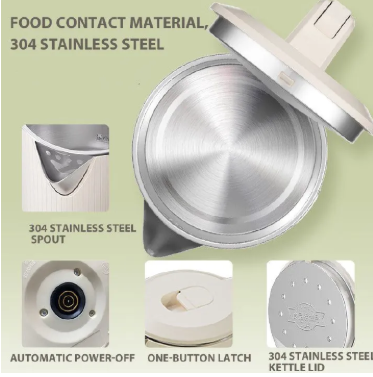 AILYONS 1.8L Electric Kettles Stainless steel FK-0322 electric kettle Kitchen Appliances Small Appliances energy-efficient Safety lock lid & Boil-dry protection easy-clean